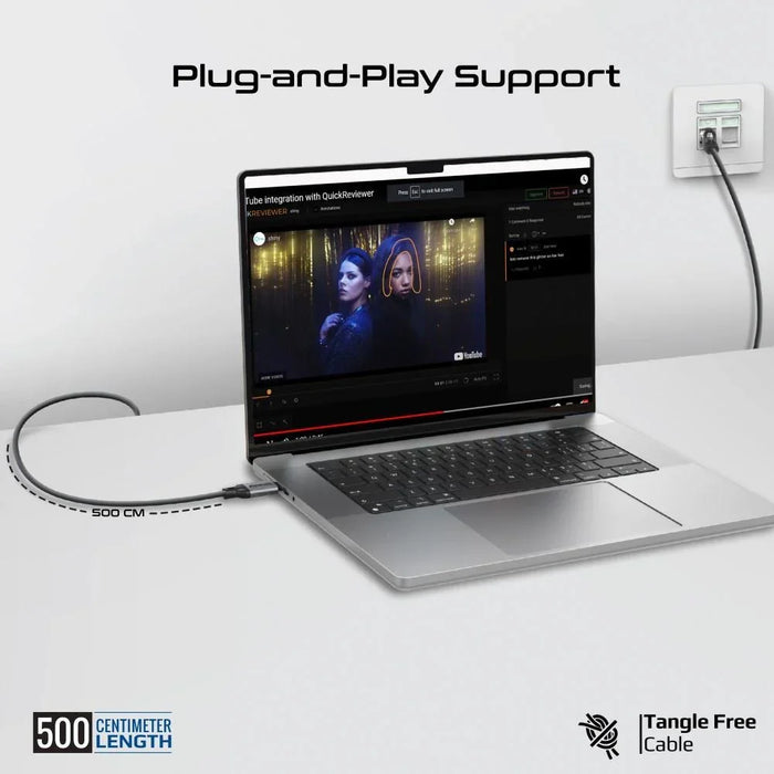 PROMATE 5m USB-C to RJ45 High-Speed 1Gbps Ethernet Cable. Premium Aluminium Allo - LX2001 - Homewares, Outdoor, Phone Accessories, Cases, Speakers, Headphones + More -