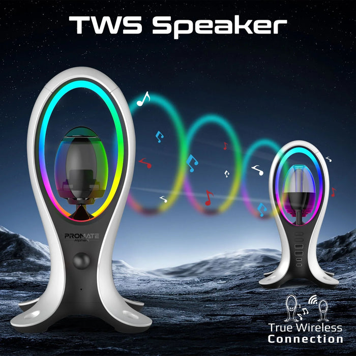 PROMATE 5W Dynamic HiFi RGB Speaker with Headphone Stand & USB Hub. Bluetooth; 1 - LX2001 - Homewares, Outdoor, Phone Accessories, Cases, Speakers, Headphones + More -
