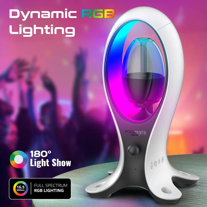 PROMATE 5W Dynamic HiFi RGB Speaker with Headphone Stand & USB Hub. Bluetooth; 1 - LX2001 - Homewares, Outdoor, Phone Accessories, Cases, Speakers, Headphones + More -