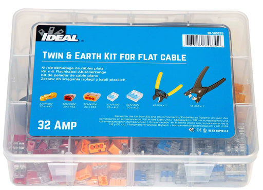 IDEAL INDUSTRIES Twin and Earth 32A Kit for Flat Cable. Box of 100 Includes 1x F - LX2001 - Homewares, Outdoor, Phone Accessories, Cases, Speakers, Headphones + More -