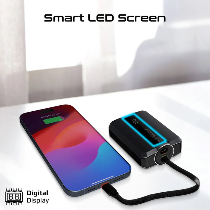 PROMATE 10000mAh 30W PD Ultra-Fast Power Bank with USB-C & Lightning Ports. Smar - LX2001 - Homewares, Outdoor, Phone Accessories, Cases, Speakers, Headphones + More -