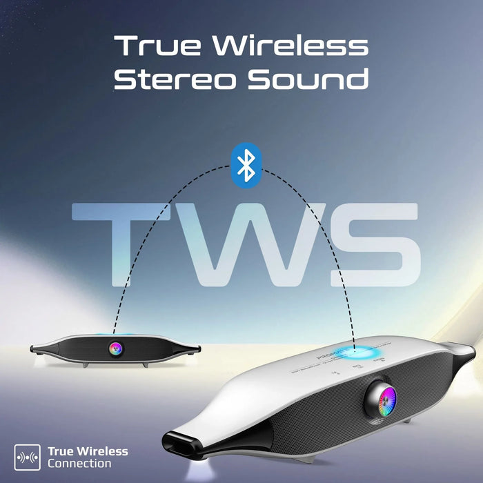 PROMATE 20W BassBoost Quad Speaker Wireless Bluetooth RGB Soundbar. 12 RGB Modes - LX2001 - Homewares, Outdoor, Phone Accessories, Cases, Speakers, Headphones + More -