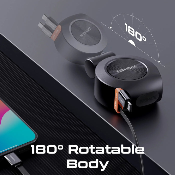 PROMATE 88W Multi-Port Incar Phone Charger with Dual Retractable USB-C & Lightni - LX2001 - Homewares, Outdoor, Phone Accessories, Cases, Speakers, Headphones + More -