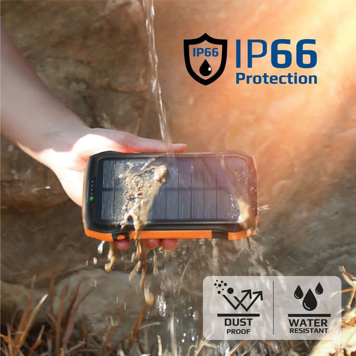 PROMATE 20000mAh Rugged EcoLight Solar IP65 Power Bank with 10W Wireless Qi Char - LX2001 - Homewares, Outdoor, Phone Accessories, Cases, Speakers, Headphones + More -