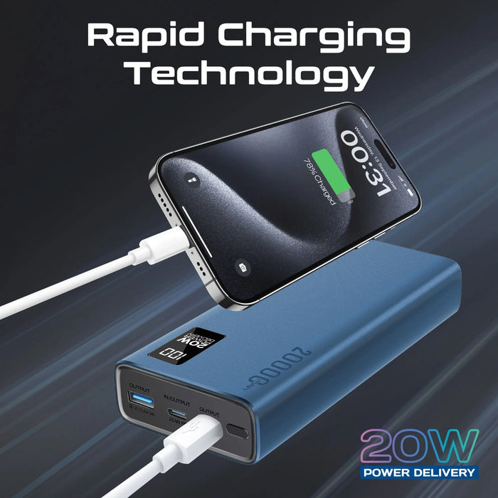 PROMATE 20000mAh Super Slim Smart Charging Power Bank with 20W Dual USB-C & 1x 2 - LX2001 - Homewares, Outdoor, Phone Accessories, Cases, Speakers, Headphones + More -