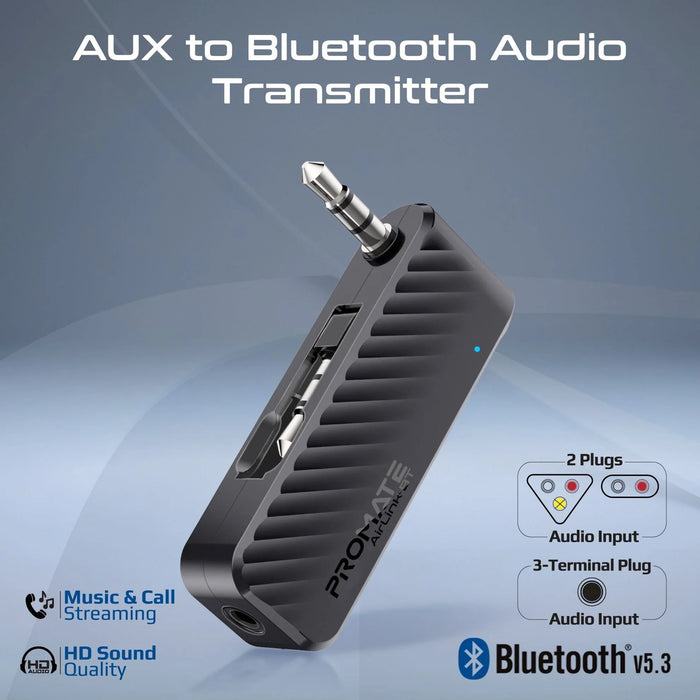 PROMATE In-Flight AUX to Bluetooth Wireless Audio Transmitter Adapter 7m Transmi - LX2001 - Homewares, Outdoor, Phone Accessories, Cases, Speakers, Headphones + More -