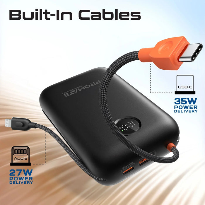 PROMATE 30000mAh Ultra Compact 35W SuperSpeed Power Bank with Built-in USB-C & L - LX2001 - Homewares, Outdoor, Phone Accessories, Cases, Speakers, Headphones + More -