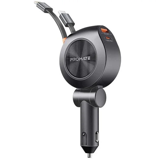 PROMATE 88W Multi-Port Incar Phone Charger with Dual Retractable USB-C & Lightni - LX2001 - Homewares, Outdoor, Phone Accessories, Cases, Speakers, Headphones + More -