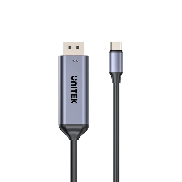 UNITEK 1.8m 8K USB-C DisplayPort 1.4 Cable in Aluminium Housing. Supports Res up - LX2001 - Homewares, Outdoor, Phone Accessories, Cases, Speakers, Headphones + More -