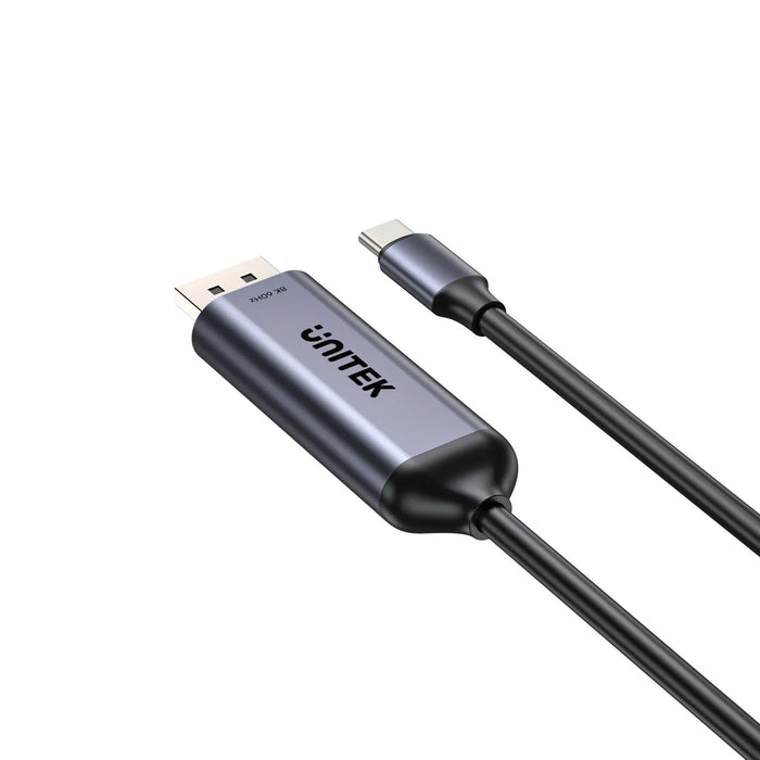 UNITEK 1.8m 8K USB-C DisplayPort 1.4 Cable in Aluminium Housing. Supports Res up - LX2001 - Homewares, Outdoor, Phone Accessories, Cases, Speakers, Headphones + More -