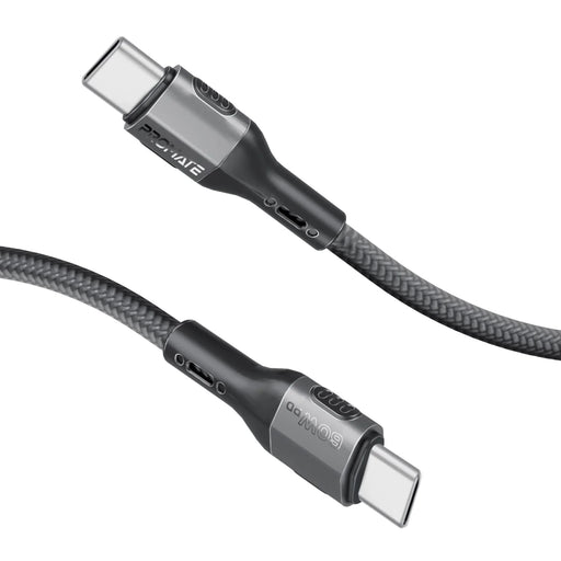 PROMATE 1.2m 60W PD USB-C to USB-C Tough-Built Cable. Supports up to 480Mbps, Su - LX2001 - Homewares, Outdoor, Phone Accessories, Cases, Speakers, Headphones + More -