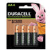 DURACELL AA Rechargeable Battery (2500 Mah). Pack of 4 - LX2001 - Homewares, Outdoor, Phone Accessories, Cases, Speakers, Headphones + More -