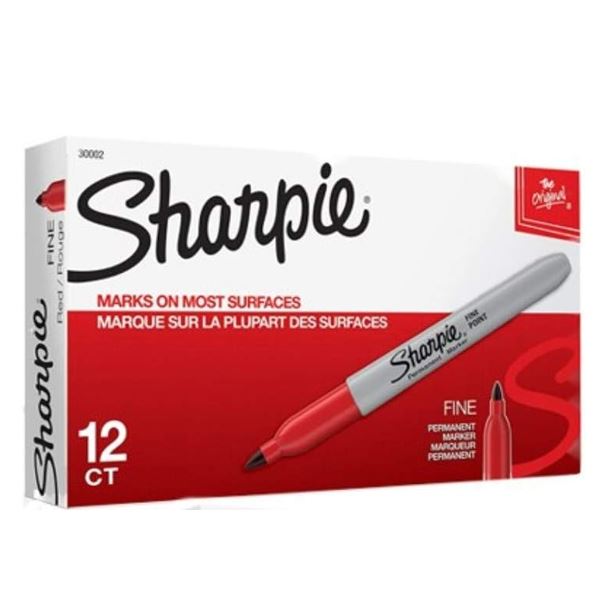 Sharpie Fine Point Permanent Marker Red 30002