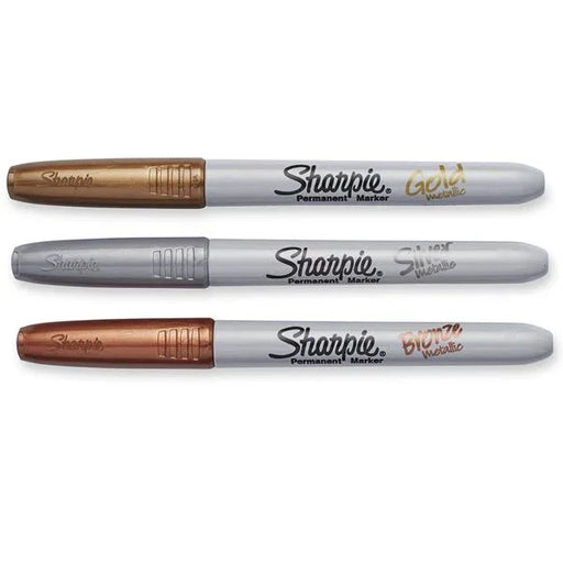 Sharpie Metallic Fine Point Perman Marker Gold Silver Bronze 1823815 - Blister P - LX2001 - Homewares, Outdoor, Phone Accessories, Cases, Speakers, Headphones + More -