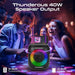 PROMATE 40W Portable BT Speaker with Dynamic RBG Lights. Up to 6 Hours Playback; - LX2001 - Homewares, Outdoor, Phone Accessories, Cases, Speakers, Headphones + More -