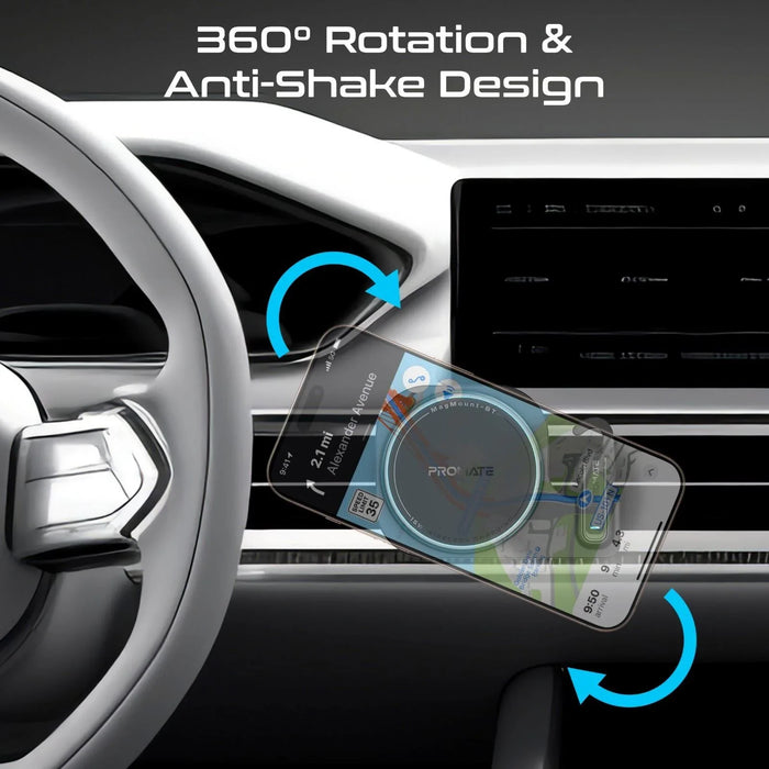 PROMATE 2-in-1 MagSafe 15W Wireless In-Car Phone Charger with Built-in Wireless - LX2001 - Homewares, Outdoor, Phone Accessories, Cases, Speakers, Headphones + More -