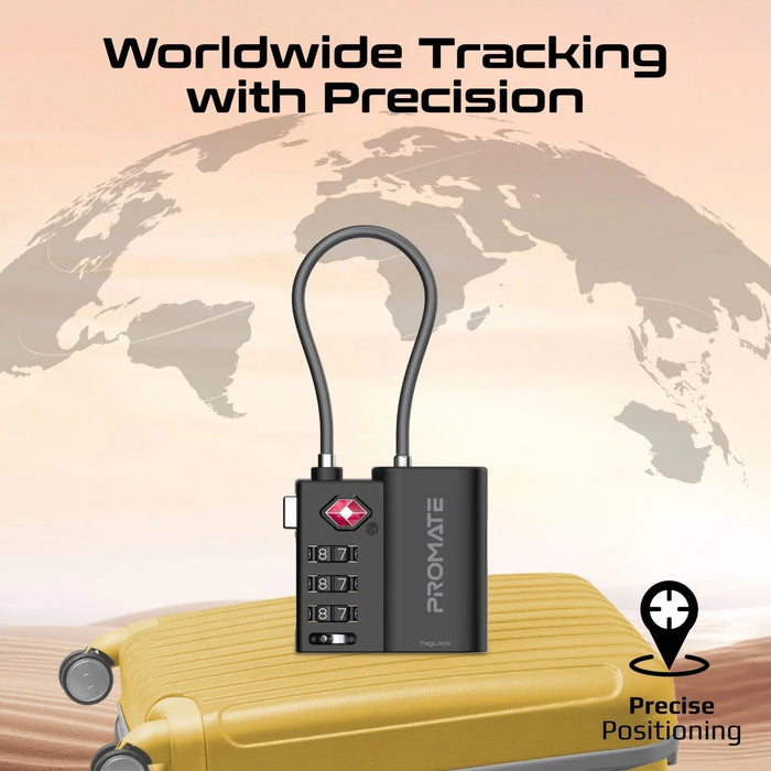 PROMATE TSA Luggage Lock with Smart Precision Tracking Tag. Works with Apple Fin - LX2001 - Homewares, Outdoor, Phone Accessories, Cases, Speakers, Headphones + More -