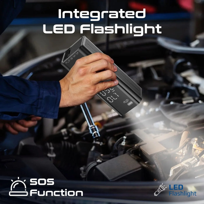 PROMATE 150PSI Portable Air Compressor Power Bank with LED Flashlight. 7500mAh B - LX2001 - Homewares, Outdoor, Phone Accessories, Cases, Speakers, Headphones + More -