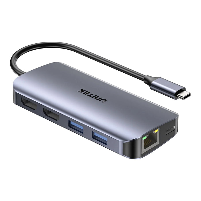 UNITEK 8-in-1 5Gbps USB Multi-port Hub with USB-C Connector. Includes 2x USB-A 3 - LX2001 - Homewares, Outdoor, Phone Accessories, Cases, Speakers, Headphones + More -