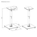 BRATECK 24" Aluminium/Glass Floor Standing BookShelf Speaker Stands. Tempered Gl - LX2001 - Homewares, Outdoor, Phone Accessories, Cases, Speakers, Headphones + More -