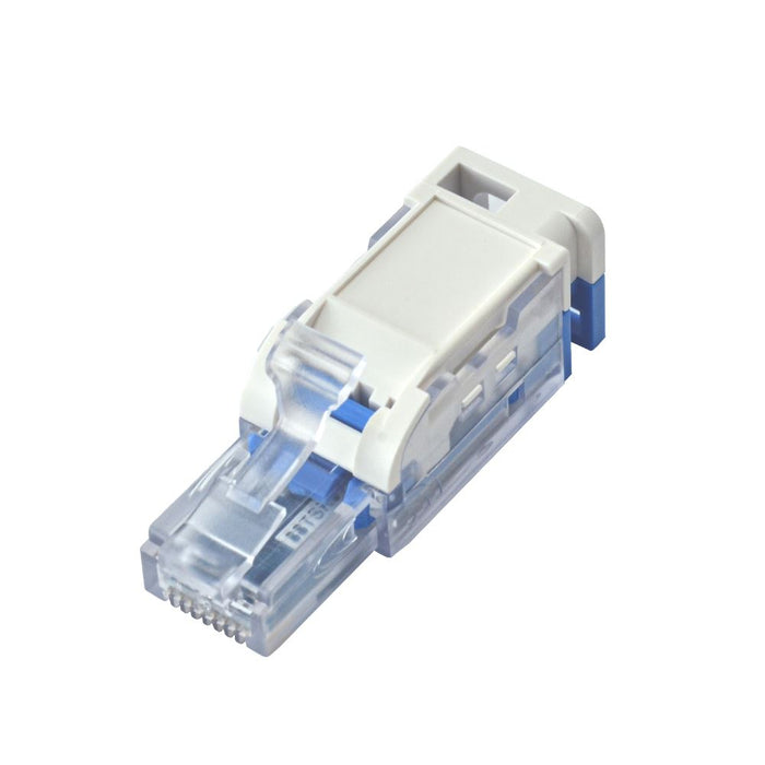DYNAMIX RJ45 UTP Cat6A Tooless Flexible Plug. Works w/ both Solid & Stranded Conductors