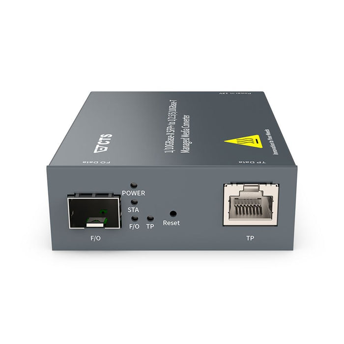 CTC Union SFP+ 10G Managed Standalone Media Converter 1G/10G Fiber Multi Gigabit Ethernet