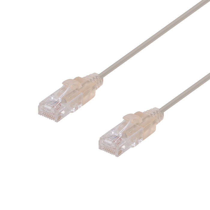 DYNAMIX 0.15m Cat6A 10G Beige UTP Patch Lead 30AWG 8023af Unshielded Plug.