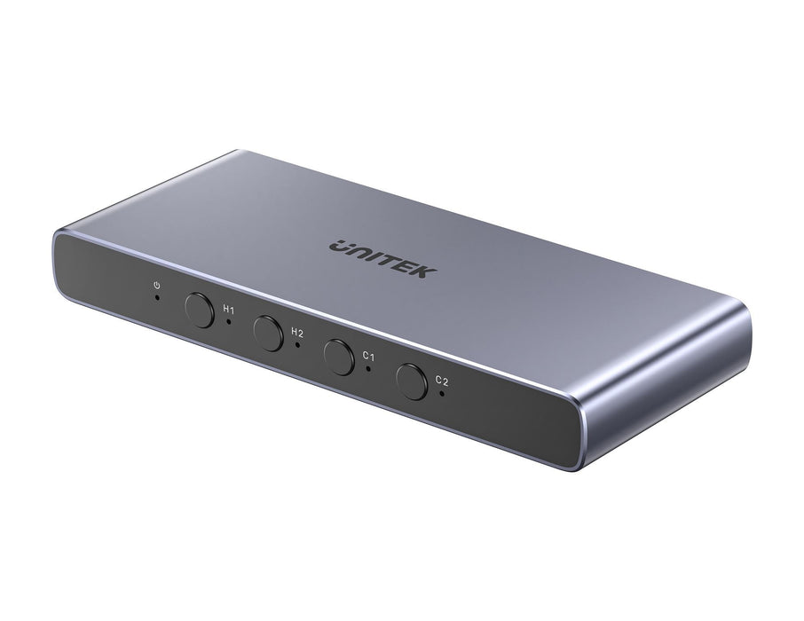 UNITEK 4-In-1-Out 4K Switch Switch Between Dual 4K@60Hz & USB-C Sources.