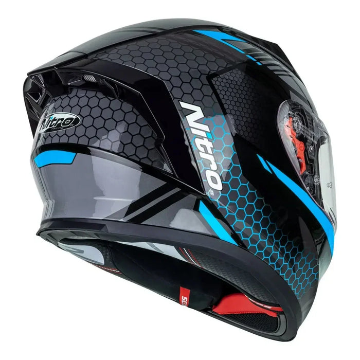 Motorcycle Helmet Nitro N501 Medium Blk/Gunmetal/Blue - LX2001 - Homewares, Outdoor, Phone Accessories, Cases, Speakers, Headphones + More -