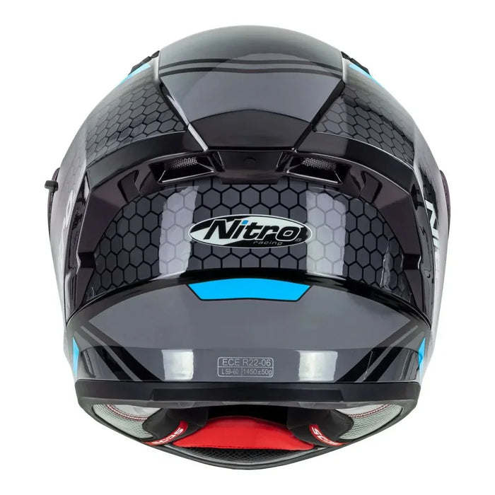 Motorcycle Helmet Nitro N501 Medium Blk/Gunmetal/Blue - LX2001 - Homewares, Outdoor, Phone Accessories, Cases, Speakers, Headphones + More -