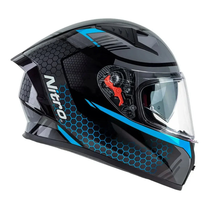 Motorcycle Helmet Nitro N501 Medium Blk/Gunmetal/Blue - LX2001 - Homewares, Outdoor, Phone Accessories, Cases, Speakers, Headphones + More -