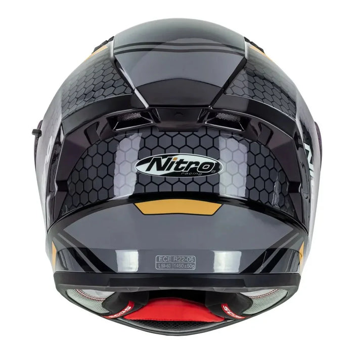 Motorcycle Helmet Nitro N501 Small Blk/Gunmetal/Gold - LX2001 - Homewares, Outdoor, Phone Accessories, Cases, Speakers, Headphones + More -