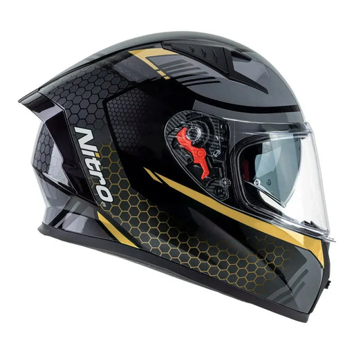 Motorcycle Helmet Nitro N501 Small Blk/Gunmetal/Gold - LX2001 - Homewares, Outdoor, Phone Accessories, Cases, Speakers, Headphones + More -