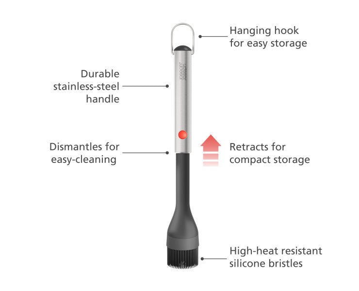 Joseph Joseph GrillOut BBQ Silicone Basting Brush with retractable head