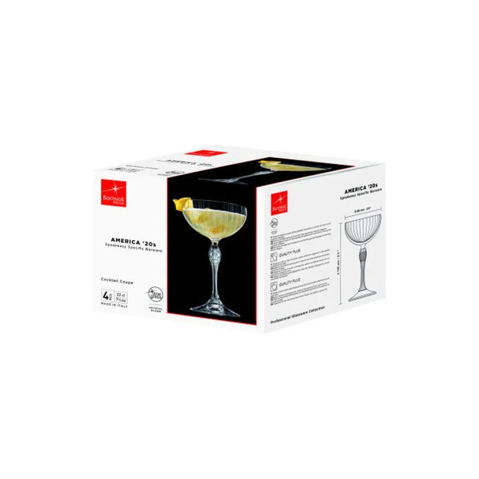 Bormioli Rocco America 20's Coupe Glass 220ml - Set 4 - LX2001 - Homewares, Outdoor, Phone Accessories, Cases, Speakers, Headphones + More -