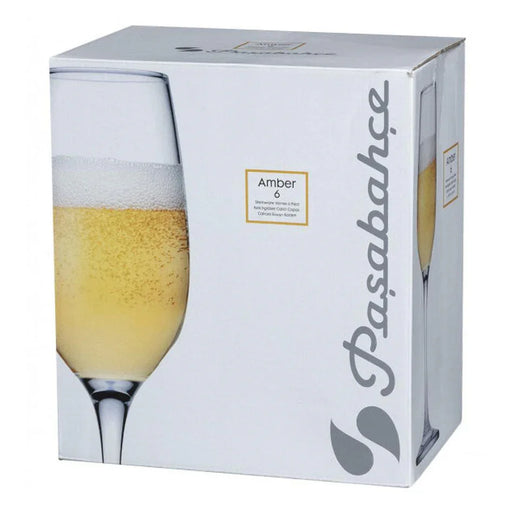 Pasabahce Glass Set 6 Amber Flute 200ml - LX2001 - Homewares, Outdoor, Phone Accessories, Cases, Speakers, Headphones + More -