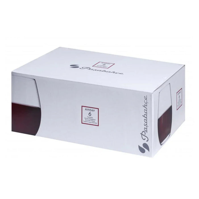 Pasabahce Glass Amber Stemless Wine Glass 440ml Set 6 - LX2001 - Homewares, Outdoor, Phone Accessories, Cases, Speakers, Headphones + More -