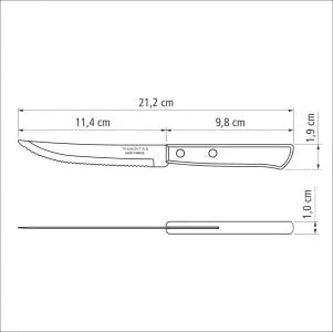 Tramontina Churrasco Steak Knife Serrated Narrow Blade Polywood Red 5", 11cm - LX2001 - Homewares, Outdoor, Phone Accessories, Cases, Speakers, Headphones + More -