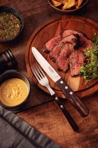 Tramontina Churrasco Steak Knife Serrated Wide Blade Polywood Brown 5", 13cm - LX2001 - Homewares, Outdoor, Phone Accessories, Cases, Speakers, Headphones + More -