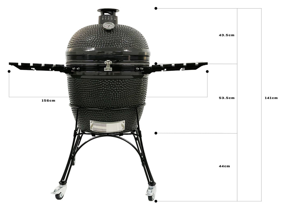 Firehawk 'Stringybark' Kamado Ceramic Charcoal BBQ 68cm (27") - Grey
