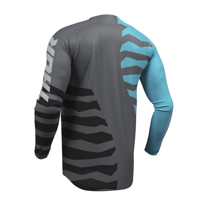 Jersey S27 Thor Mx Launchmode Shredded Charcoal/Aqua M