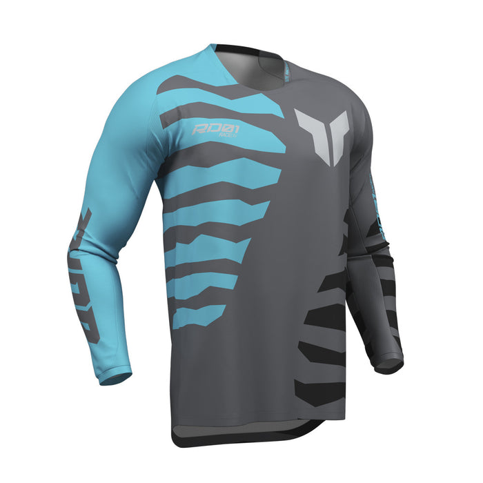 Jersey S27 Thor Mx Launchmode Shredded Charcoal/Aqua L
