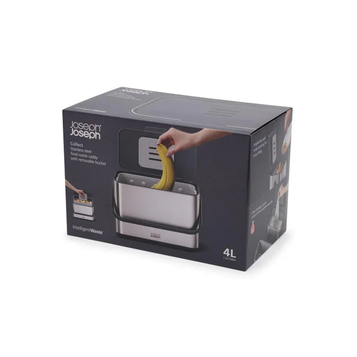 Joseph Joseph Food Waste Caddy Stainless Steel - LX2001 - Homewares, Outdoor, Phone Accessories, Cases, Speakers, Headphones + More -