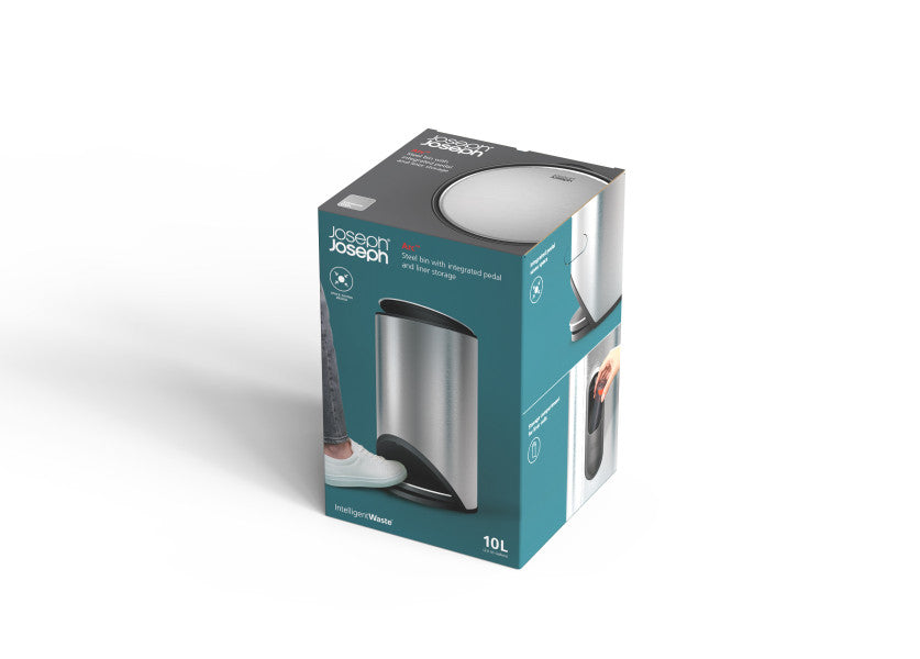 Joseph Joseph Arc 10L Bin - Stainless Steel