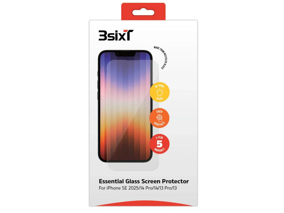3SIXT Apple iPhone 16e PrismShield Essential Glass Screen Protector - LX2001 - Homewares, Outdoor, Phone Accessories, Cases, Speakers, Headphones + More -