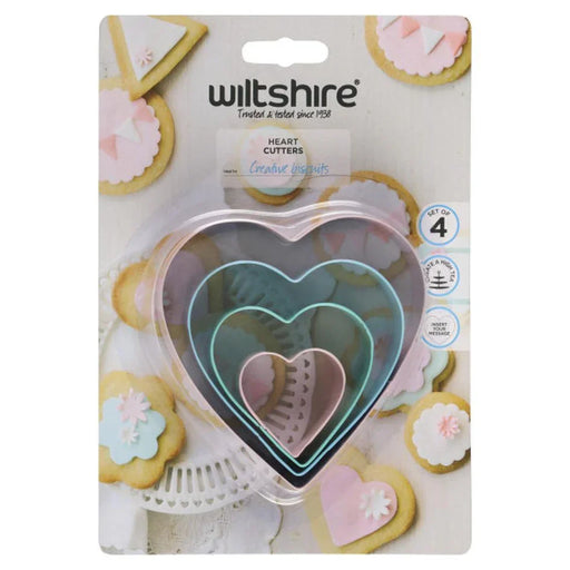 Wiltshire Heart Cutters 4 Pieces - LX2001 - Homewares, Outdoor, Phone Accessories, Cases, Speakers, Headphones + More -