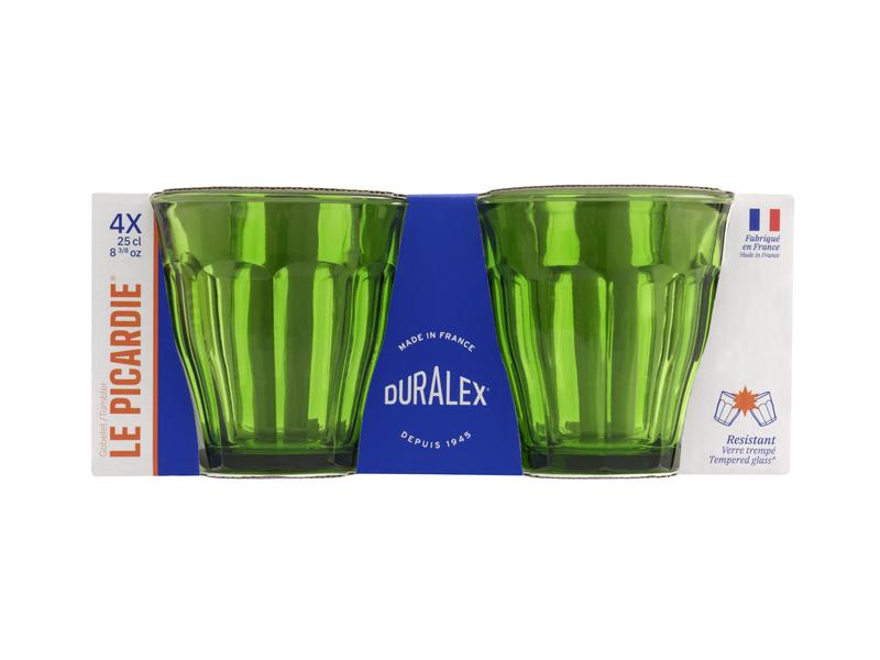 Duralex Picardie Tumbler Green 250ml - Set 4