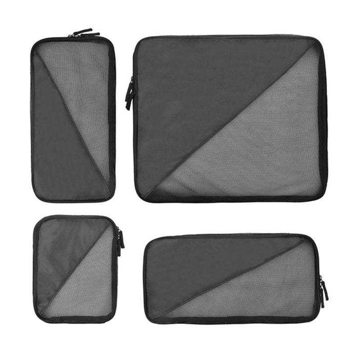 Generation Earth Recycled Packing Cubes Set of 4 – Black - LX2001 - Homewares, Outdoor, Phone Accessories, Cases, Speakers, Headphones + More -