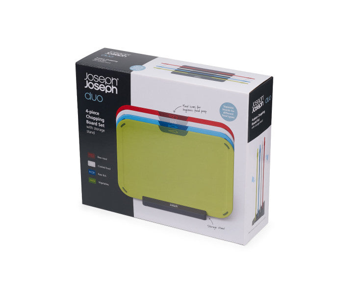 Joseph Joseph Duo 4-piece Chopping Board Set with Storage Stand