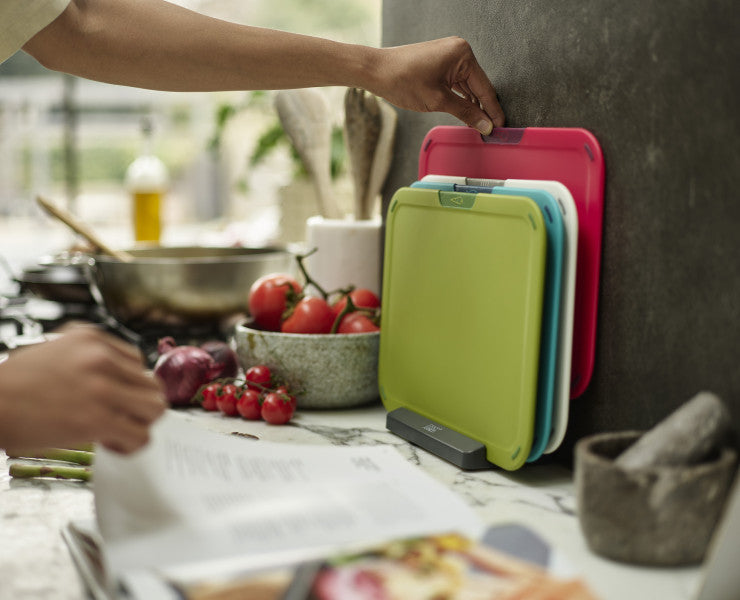 Joseph Joseph Duo 4-piece Chopping Board Set with Storage Stand